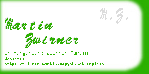 martin zwirner business card